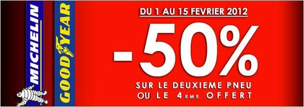 Offre Pneumatiques : -50%