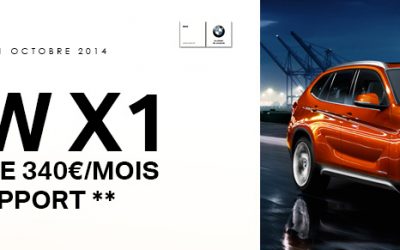 L’offre entreprises du mois : BMW X1 a partir de 340€/mois