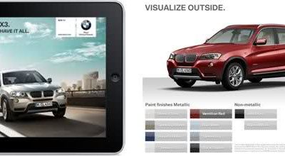 Le BMW X3 sur iPad