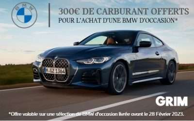 300€ de carburant offerts pour l’achat d’une BMW d’occasion