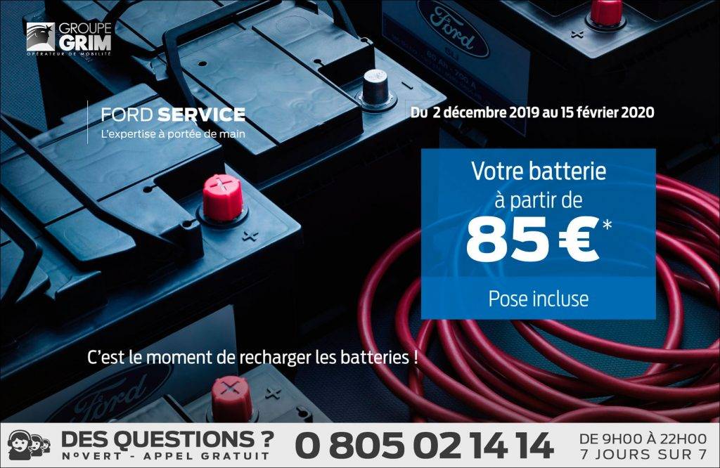 OPÉRATION BATTERIE Ford Montpellier Ford Valence Ford Béziers