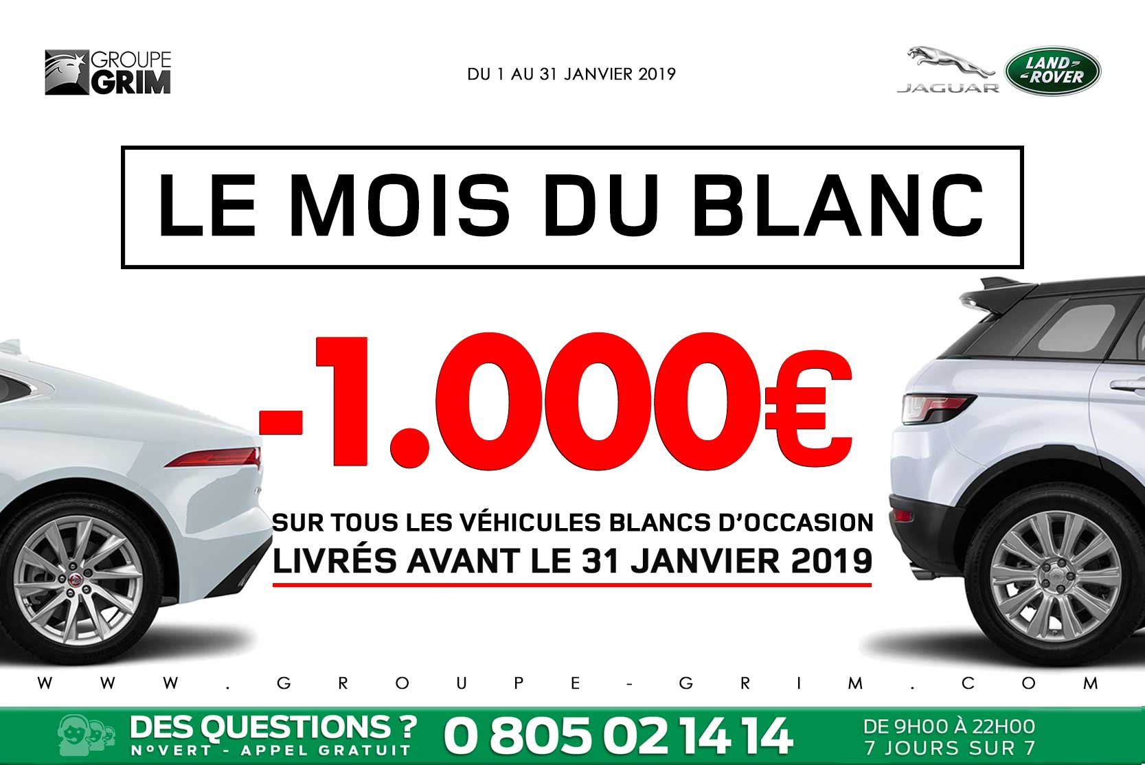 LE MOIS DU BLANC -1000€ sur tous les véhicules blancs d’occasion 3 blanc 1