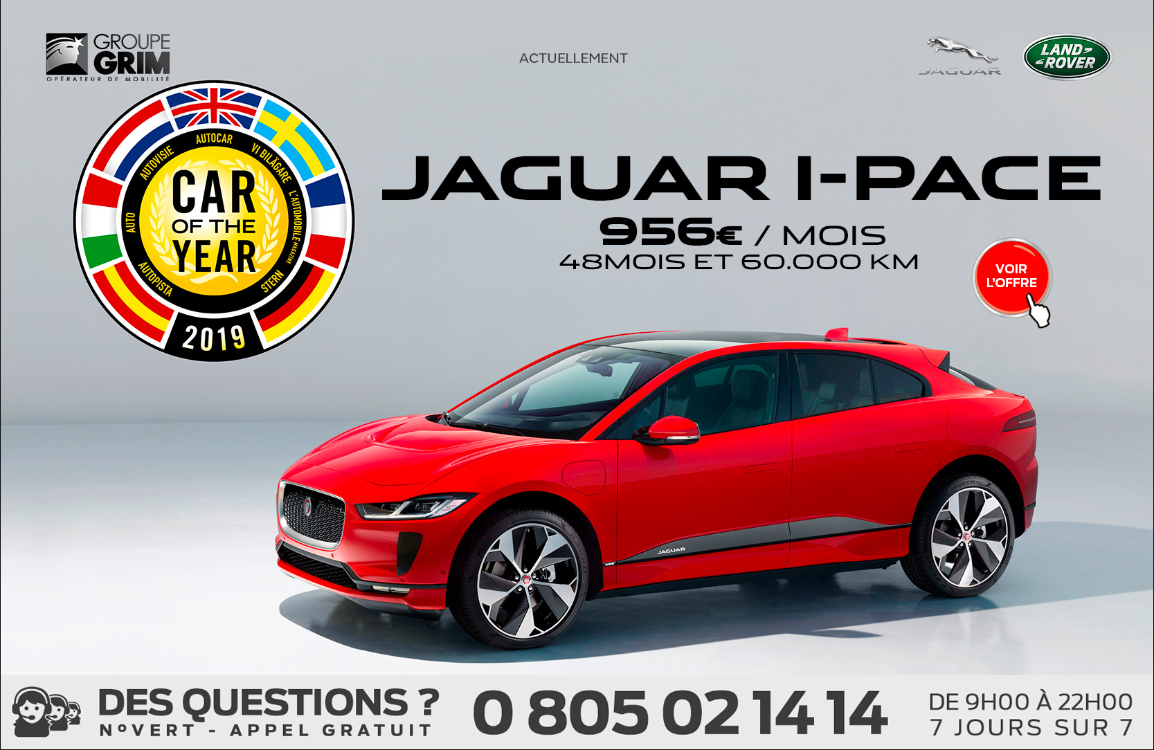 JAGUAR I-PACE A PARTIR DE 956€/MOIS 3 jaguar i pace offre