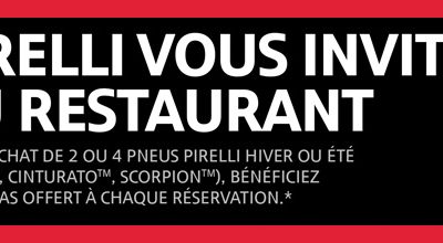 PIRELLI VOUS INVITE AU RESTAURANT