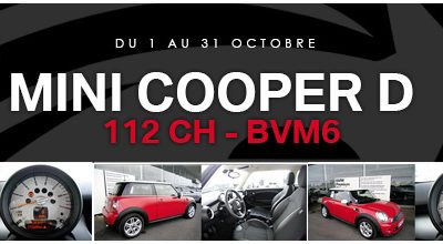 OFFRE AFFAIRE : Mini Cooper D 112 ch – BVM6