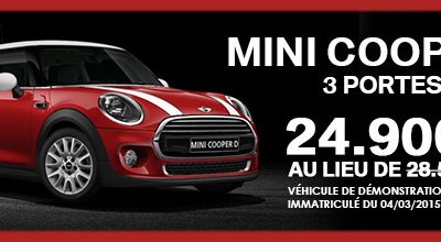 AFFAIRE : MINI COOPER D 3 PORTES à  24.900€ au lieu 28.541€