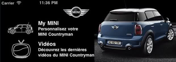 MINI Countryman: l&rsquo;application Iphone