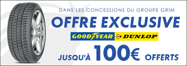 OFFRE PNEU EXCLUSIVE : JUSQU’A 100€ OFFERTS