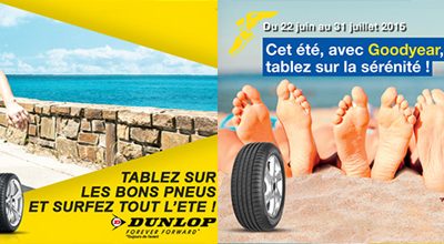 Une Tablette Samsung offerte pour l’achat de 4 pneus * Goodyear / Dunlop